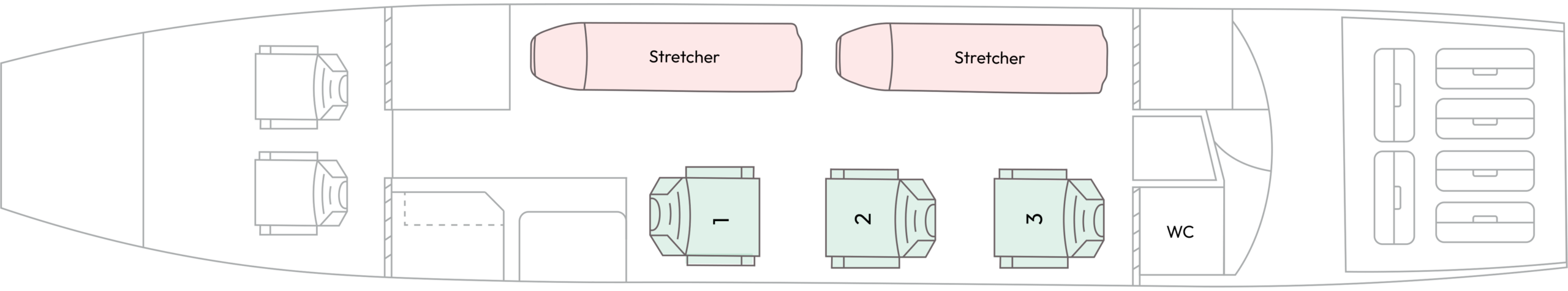 2 Stretchers Configuration